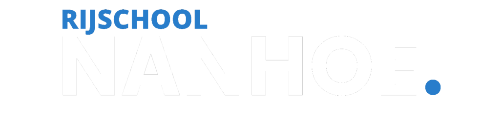 Logo Rijschool Nanhoe Wit - Rijschool Nanhoe